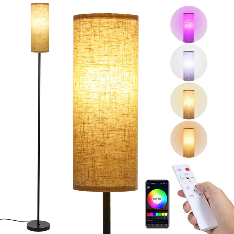 Ivy Bronx Floor Lamps With App & Remote Control Stepless Dimmer Tall